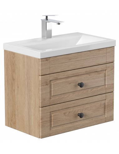 Portus Cottage komplet badmiljø i mdf og keramik H52,5 x B60,8 cm - Sonoma eg