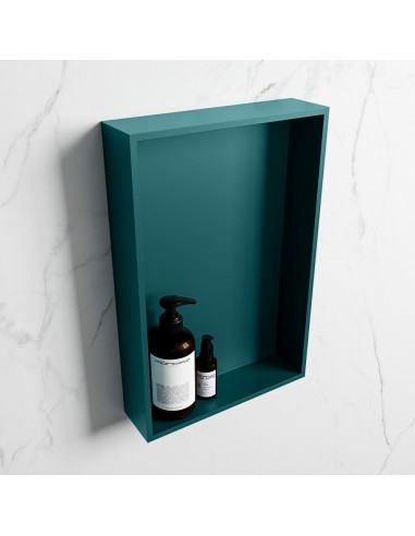 EASY hylde til badeværelset 44,5 x 29,5 cm Solid surface - Petrolium