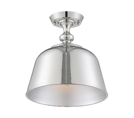 Berg 1 Semi-Flush Plafond Ø30 cm - Poleret nikkel