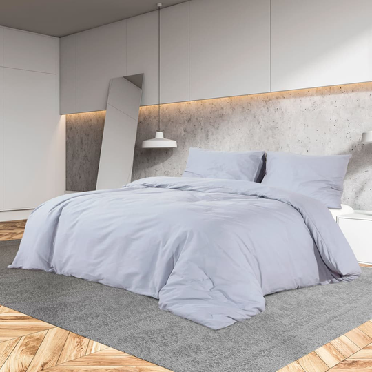 vidaXL sengetøj 260x220 cm let mikrofiberstof grå