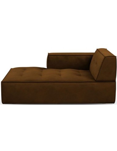 Brandon venstrevendt daybed i velour 173 x 118 cm - Gyldengrøn