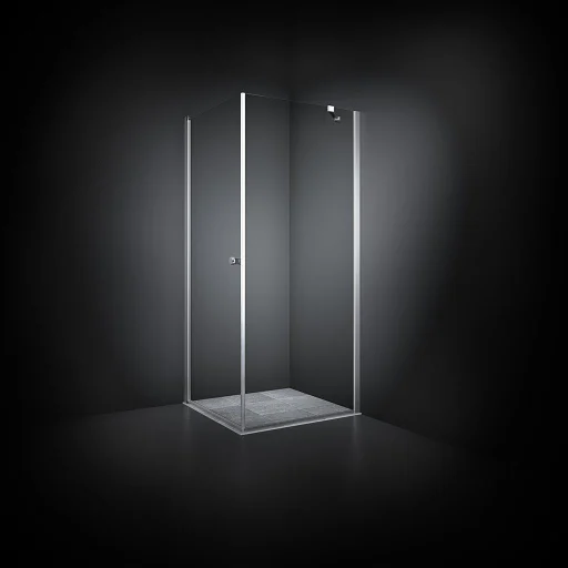 Dansani Match Brusehjørne 90 x 90 cm, Frostet glas/Satin profil - Model 12