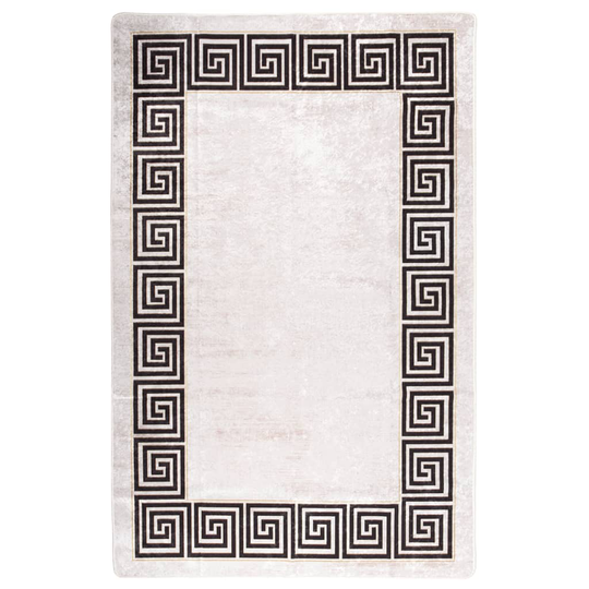 vidaXL gulvtæppe 160x230 cm skridsikkert og vaskbart lys beige