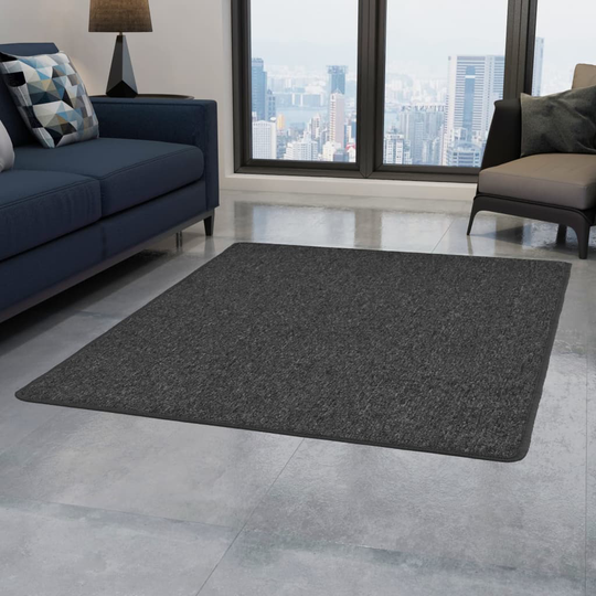 vidaXL tæppe tuftet 120 x 180 cm antracitgrå