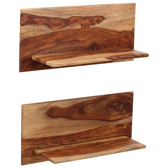 vidaXL væghylder 2 stk. 58 x 26 x 20 cm massivt sheeshamtræ