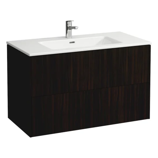 Laufen Base møbelpakke, 100x50 cm, mørk elm