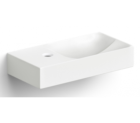 VALE Håndvask 38 x 19 cm Keramik - Mat hvid