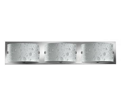 Daphne Badeværelseslampe i stål og glas B61 cm 3 x G9 LED - Poleret krom