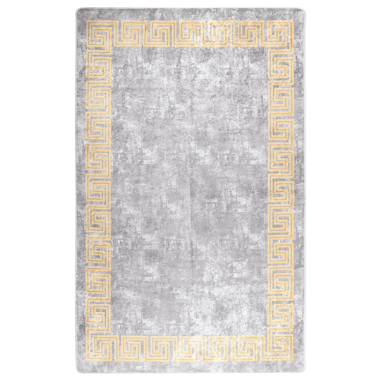 vidaXL gulvtæppe 160x230 cm skridsikkert og vaskbart grå