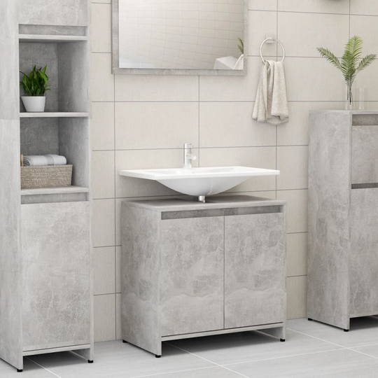 vidaXL badeværelsesskab 60x33x61 cm spånplade betongrå