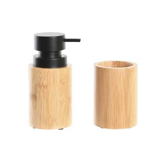 Conjunto de Banho DKD Home Decor Natur Bambus (8 x 8 x 11 cm)