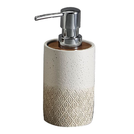 Sæbedispenser DKD Home Decor Harpiks Akacie (7 x 7 x 18 cm) (7 x 7 x 16,5 cm)