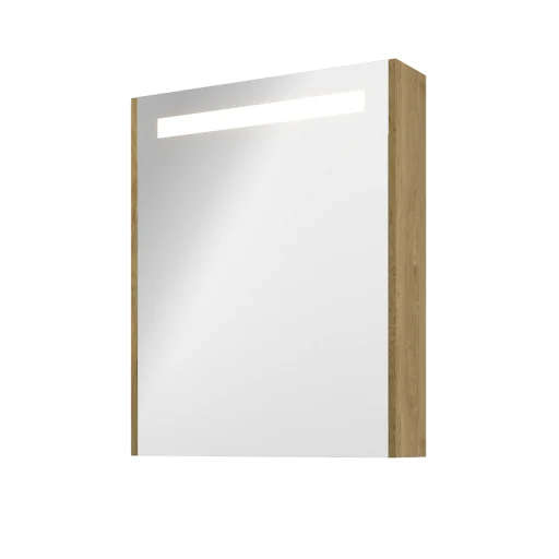 Sanibell Proline spejlskab med belysning, 60x74 cm, ideal eg