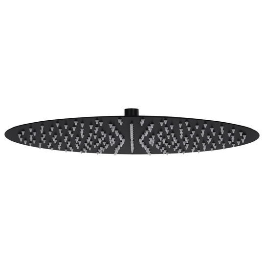 vidaXL regnbrusehoved rustfrit stål 40 cm rund sort