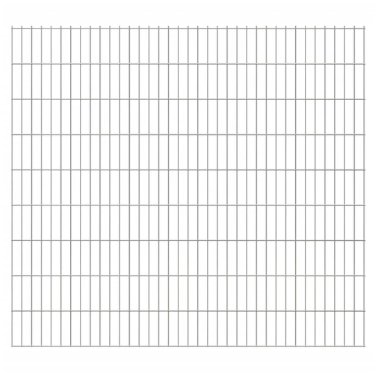 vidaXL havehegnspaneler 2D 2,008x1,83 m 26 m (total længde) sølvfarvet