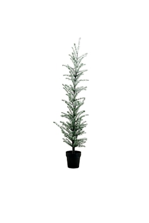 Juletræ Flocked LED lights Natur 160 cm