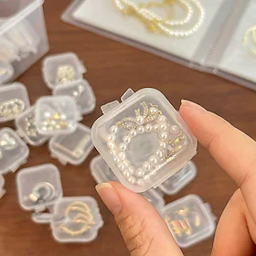 20 stk firkantede mini klar plast opbevaringsbeholdere æske med låg til småting epoxyharpiks