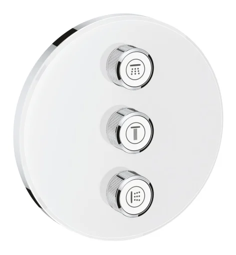 Grohe Grohtherm SmartControl Volume rundt kontrolsæt, 3 udtag, hvid