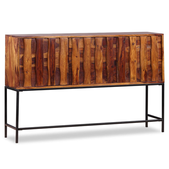 vidaXL skænk i massivt sheeshamtræ 120 x 30 x 80 cm