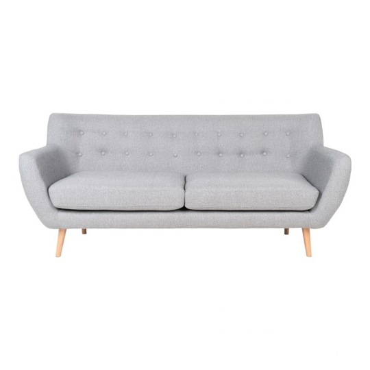 Sofa 3 Personers sofa i lysegrå med træben HN1001 - 1301530