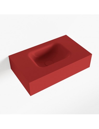 LEX væghængt håndvask 50 x 30 cm Solid surface - Rød