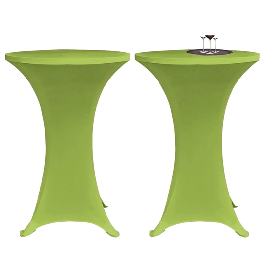 vidaXL bordovertræk i stretch 2 stk. 60 cm grøn