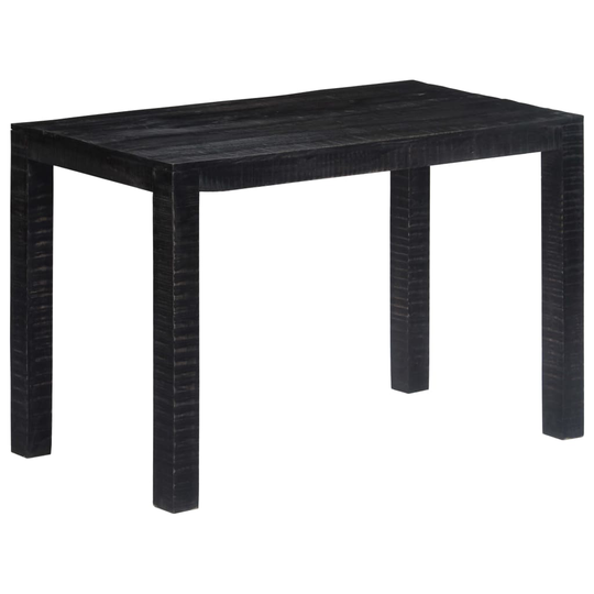vidaXL spisebord massivt mangotræ 118 x 60 x 76 cm sort