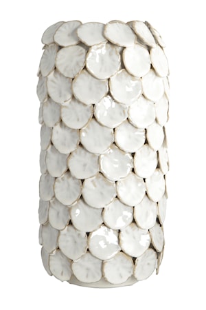 Vase Dot Ø 15x30 cm - Hvid