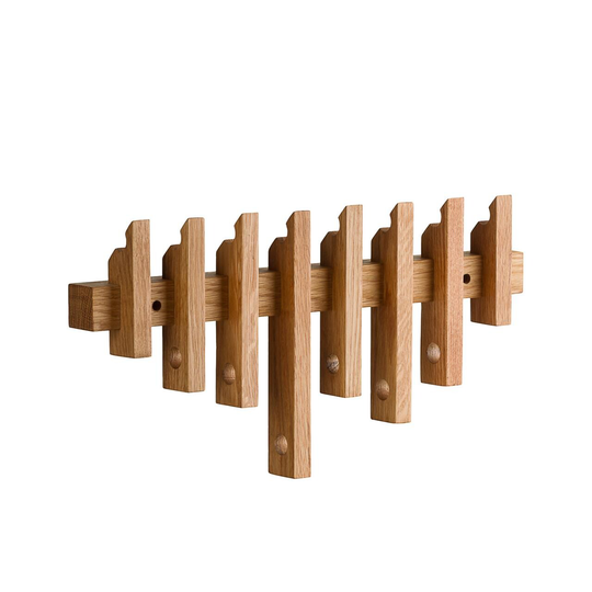 SAMSØ VINTAGE knagerække (FSC) L50 cm (BLACK W/OAK HOOKS ONESIZE)