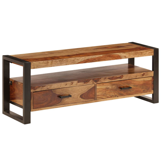 vidaXL tv-skab massivt sheeshamtræ 120 x 35 x 45 cm