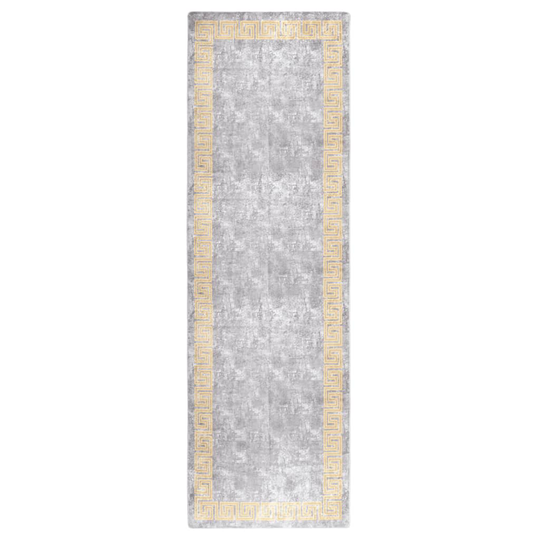 vidaXL gulvtæppe 80x300 cm skridsikkert og vaskbart grå