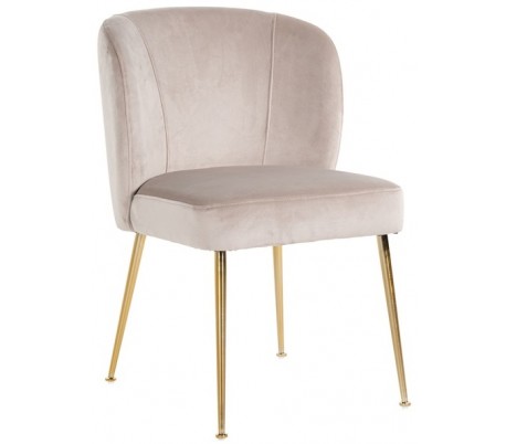 Cannon spisebordsstol i velour H84 cm - Børstet guld/Khaki