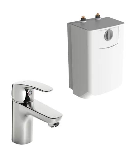 Oras Safira håndvaskarmatur m/5 liters vandvarmer, krom