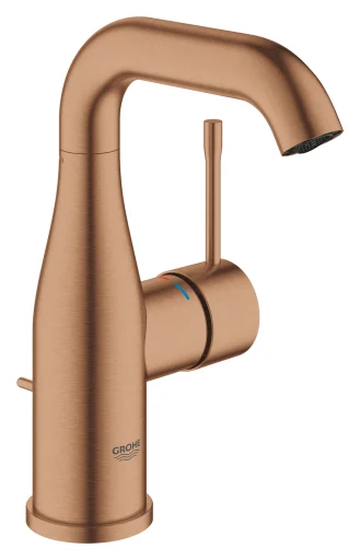 Grohe Essence M-Size håndvaskarmatur m/bundventil, børstet warm sunset