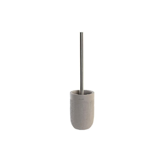 Toiletbørste DKD Home Decor Grå Cement Rustfrit stål (10 x 10 x 37 cm)