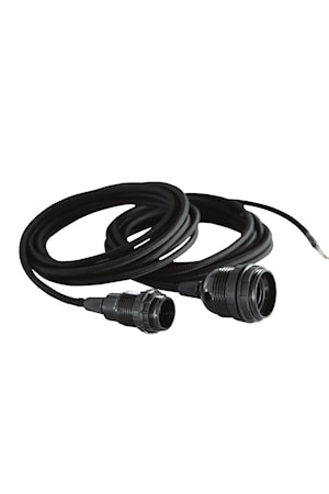 Kabel med sokkel E14 3 m - Sort