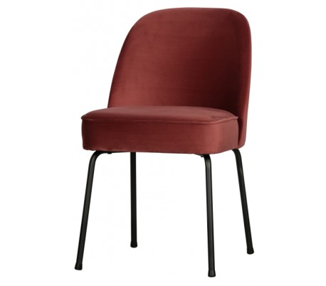 Spisebordsstol i velour H82,5 x B50 x D57 cm - Kastanje