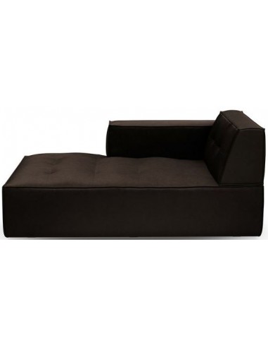 Brandon venstrevendt daybed i velour 173 x 118 cm - Kaffebrun