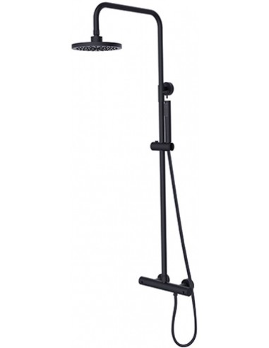 DECCO brusesæt m/termostat H100 - 138 cm - Mat sort