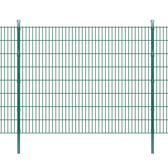 vidaXL Havehegn med stolper 2008x1630 mm. 48 m Grøn