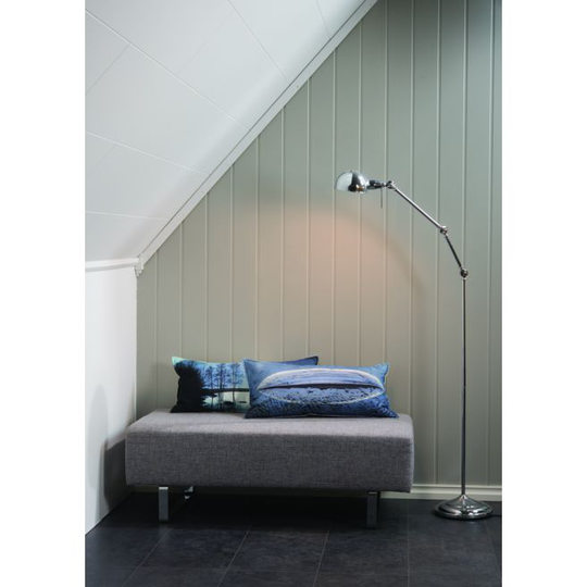 Huntonit Væg SKYGGE profil - Brilliant Hvid - 11x600x2740 fer & not 2 sider