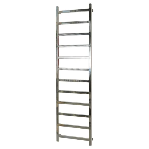 Kriss Upper Håndklædetørrer t/Central-/Fjernvarme 1800x500 mm, Poleret rustfrit stål