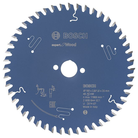 Bosch Rundsavsklinge 160x20x2.6mm 48t Exp Wood - 2608644021