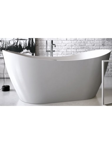 VELA fritstående badekar 170 x 80 cm Akryl - Blank hvid