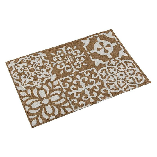 Dækkeserviet Versa Mosaik Hvid Spanskrør (45 x 30 cm)