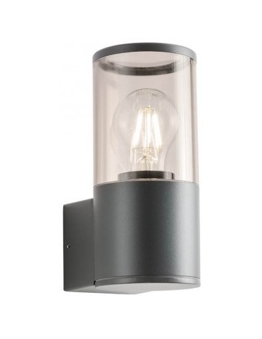 FRED Væglampe i aluminium og polycarbonat H20,2 cm 1 x E27 - Mat mørkegrå