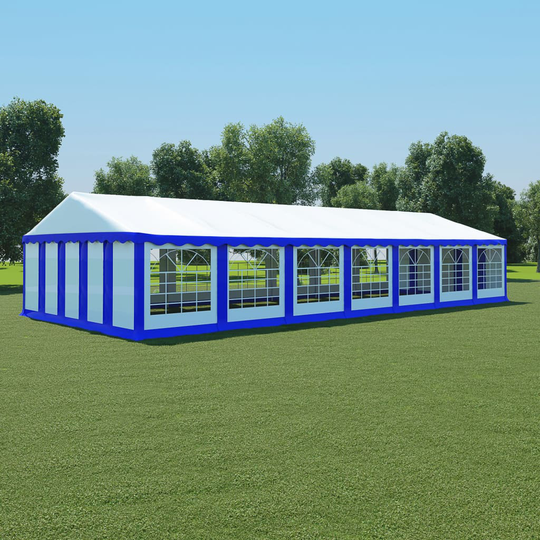 vidaXL havetelt PVC 6 x 14 m blå og hvid