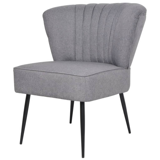vidaXL cocktailstol stof lysegrå
