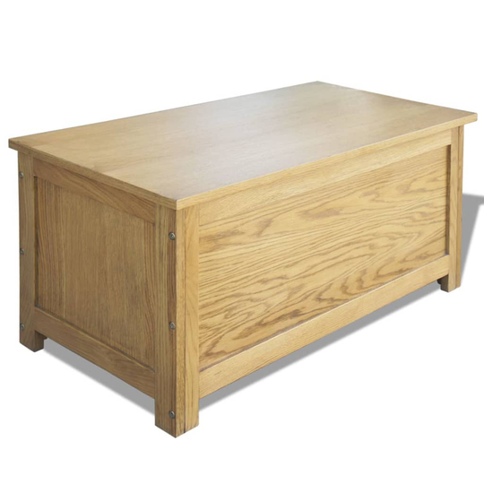 vidaXL opbevaringskasse 90x45x45 cm massivt egetræ