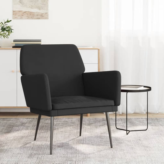 vidaXL lænestol 62x79x79 cm velour sort